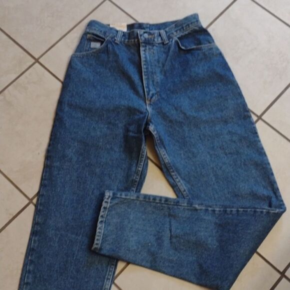 NWT Vintage 80 90s Wrangler High-rise Relaxed fit blue jeans size 12 long - Picture 2 of 12